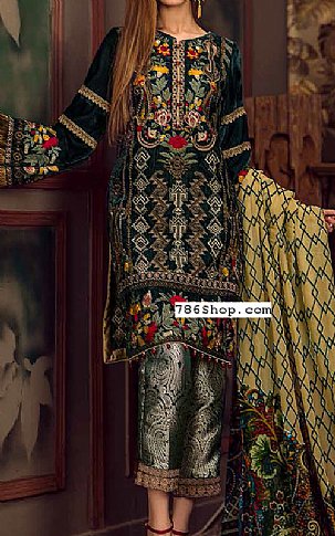 bottle green pakistani suits