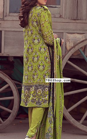 Libas by Shariq Textile Green Lawn Suit | Pakistani Dresses in USA- Image 2