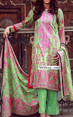 Libas by Shariq Textile Light Green Lawn Suit | Pakistani Dresses in USA- Image 1