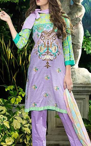 Mahnoor by Al-Zohaib. Lilac Lawn Suit | Pakistani Dresses in USA- Image 1
