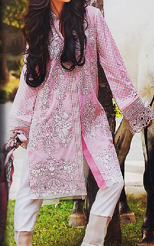 Zunuj By Imperial Tex. Baby Pink Lawn Suit. | Pakistani Dresses in USA- Image 1