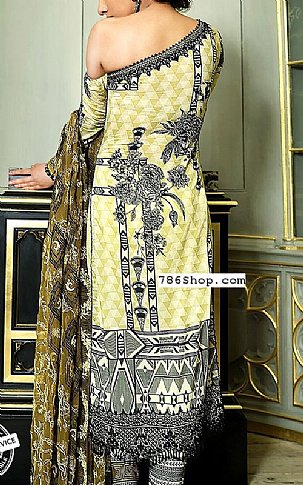 Asim Jofa Grey/Olive Lawn Suit | Pakistani Lawn Suits- Image 2