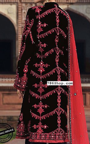 Asim Jofa Black Lawn Suit | Pakistani Dresses in USA- Image 2