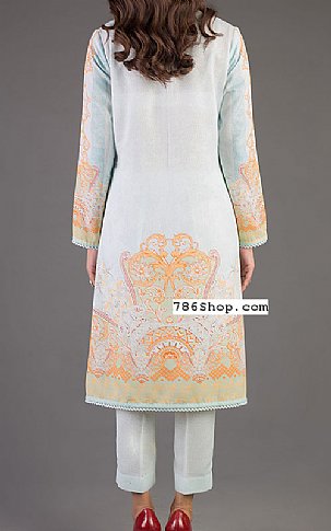Bareeze Sky Blue Karandi Suit | Pakistani Dresses in USA- Image 2