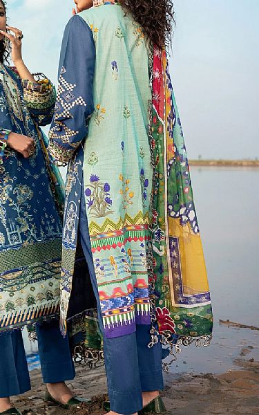 Baroque Cornflower Lawn Suit | Pakistani Lawn Suits- Image 2