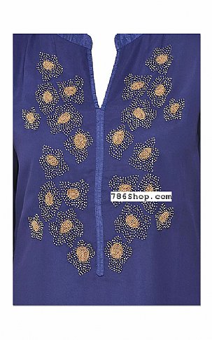  Blue Chiffon Suit | Pakistani Dresses in USA- Image 2