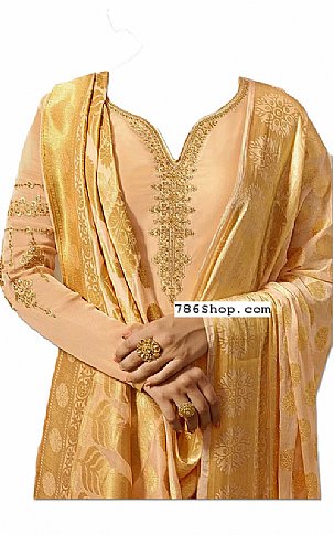  Ivory Georgette Suit | Pakistani Wedding Dresses USA- Image 2