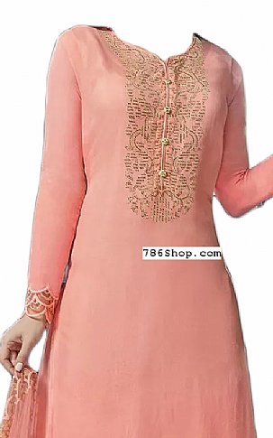  Pink Chiffon Suit | Pakistani Dresses in USA- Image 2