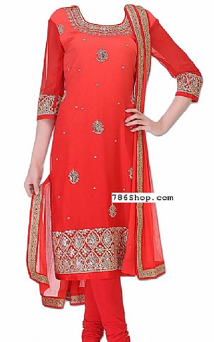  Carrot Chiffon Suit | Pakistani Dresses in USA- Image 1