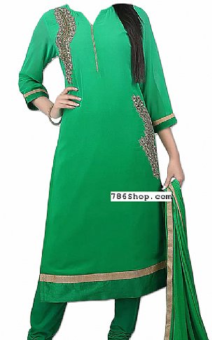  Sea Green Chiffon Suit | Pakistani Dresses in USA- Image 1