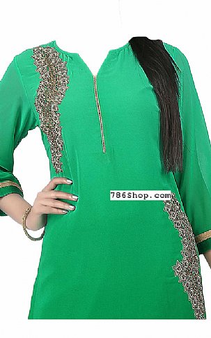  Sea Green Chiffon Suit | Pakistani Dresses in USA- Image 2