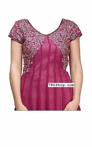  Magenta Chiffon Suit | Pakistani Dresses in USA- Image 2