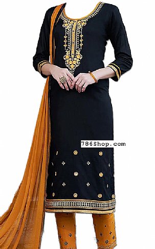  Navy Blue Georgette Suit | Pakistani Dresses in USA- Image 1