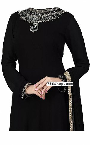  Black Chiffon Suit | Pakistani Dresses in USA- Image 2