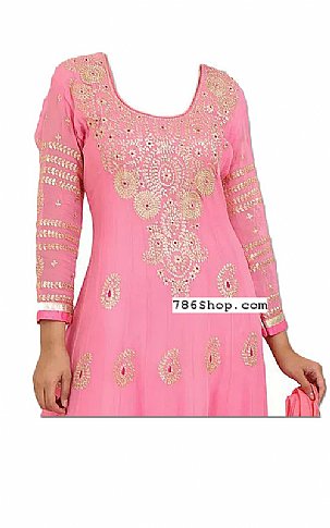  Pink Chiffon Suit | Pakistani Dresses in USA- Image 2
