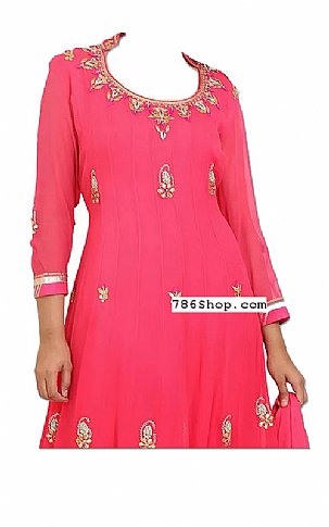 Hot Pink Chiffon Suit | Pakistani Dresses in USA