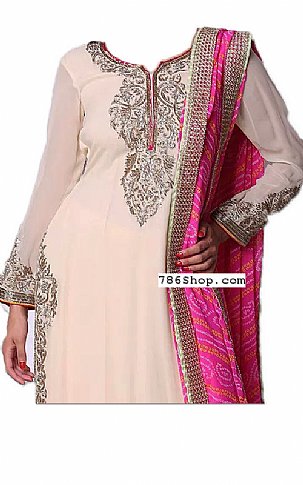  Off-white Georgette Suit | Pakistani Wedding Dresses USA- Image 2