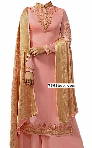  Pink Chiffon Suit | Pakistani Dresses in USA- Image 2