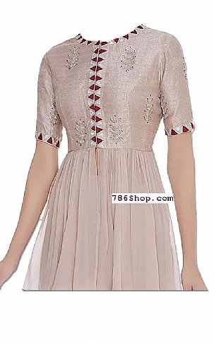  Light Golden Chiffon Suit | Pakistani Wedding Dresses USA- Image 2