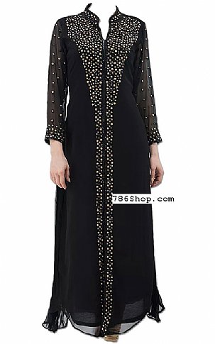  Black Chiffon Suit | Pakistani Dresses in USA- Image 1