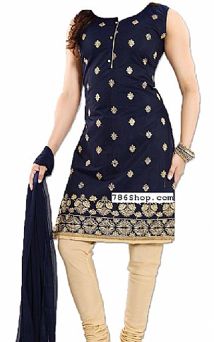  Navy Blue Georgette Suit | Pakistani Dresses in USA- Image 1