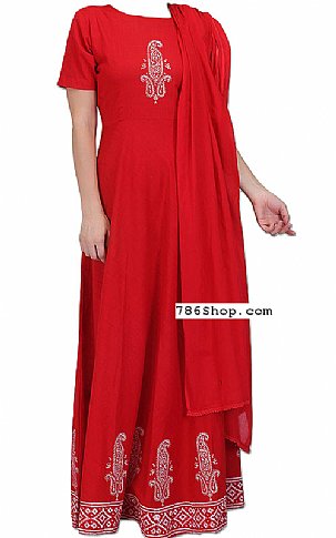  Red Georgette Suit | Pakistani Dresses in USA- Image 1