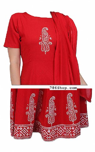  Red Georgette Suit | Pakistani Dresses in USA- Image 2