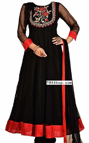  Black Chiffon Suit | Pakistani Dresses in USA- Image 1