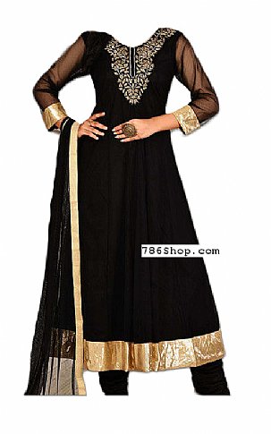  Black Chiffon Suit | Pakistani Dresses in USA- Image 1