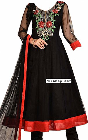  Black Chiffon Suit | Pakistani Dresses in USA- Image 1