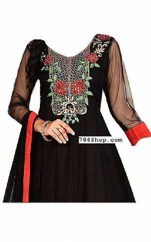  Black Chiffon Suit | Pakistani Dresses in USA- Image 2