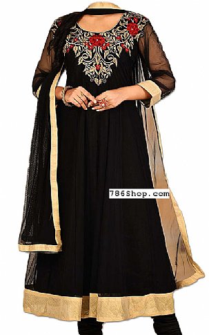  Black Chiffon Suit | Pakistani Dresses in USA- Image 1