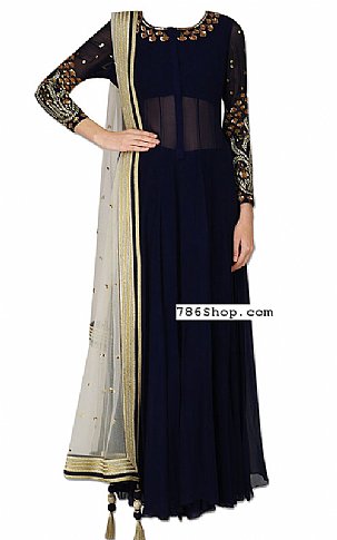  Black Chiffon Suit | Pakistani Dresses in USA- Image 1