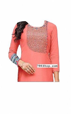  Peach Georgette Suit | Pakistani Dresses in USA- Image 2