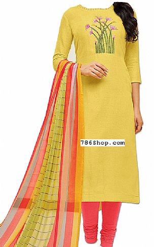  Yellow Georgette Suit | Pakistani Dresses in USA- Image 1