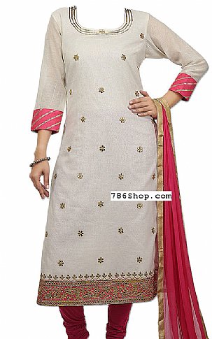  Off-white Chiffon Suit | Pakistani Dresses in USA- Image 1