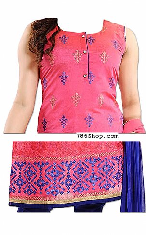  Pink/Blue Georgette Suit | Pakistani Dresses in USA- Image 2