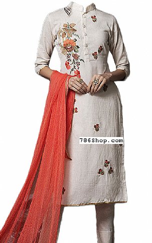  Off-white Georgette Suit | Pakistani Dresses in USA- Image 1