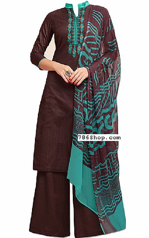  Chocolate Georgette Suit | Pakistani Dresses in USA- Image 1