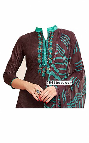  Chocolate Georgette Suit | Pakistani Dresses in USA- Image 2
