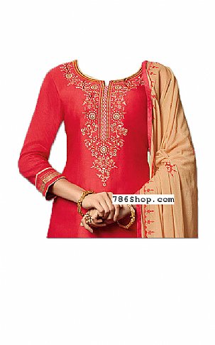  Pink/Beige Georgette Suit | Pakistani Dresses in USA- Image 2