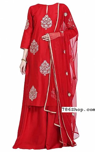  Red Georgette Suit | Pakistani Dresses in USA- Image 1