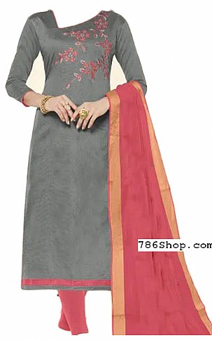  Grey Georgette Suit | Pakistani Dresses in USA- Image 1