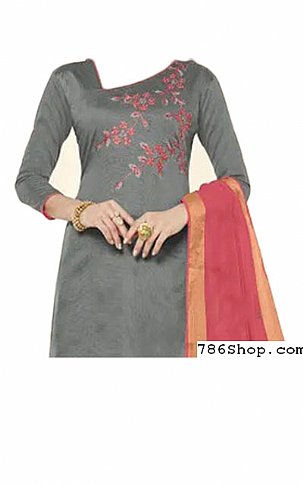  Grey Georgette Suit | Pakistani Dresses in USA- Image 2