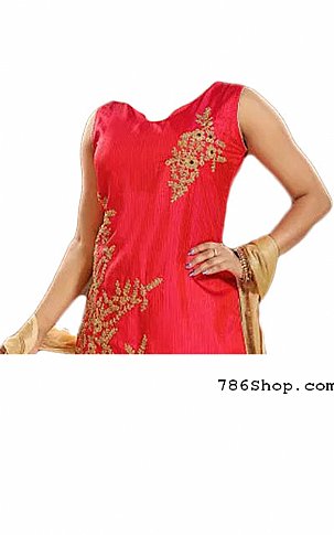  Hot Pink Chiffon Suit | Pakistani Dresses in USA- Image 2