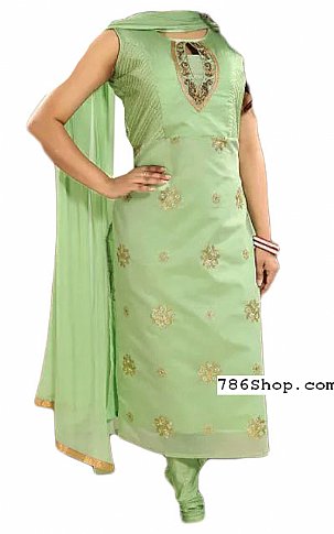  Mint Green Chiffon Suit | Pakistani Dresses in USA- Image 1