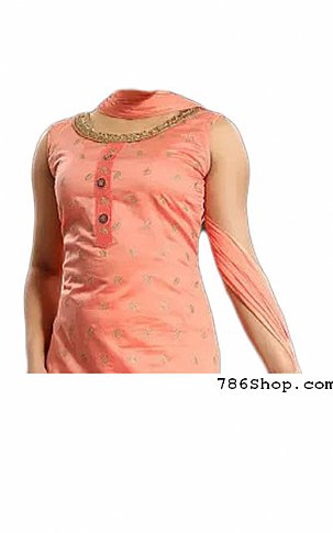  Peach Georgette Suit | Pakistani Dresses in USA- Image 2