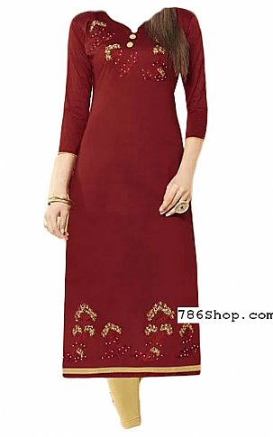  Maroon Georgette Suit | Pakistani Dresses in USA- Image 1