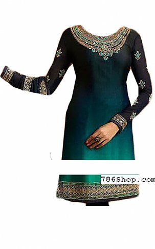  Teal Chiffon Suit | Pakistani Dresses in USA- Image 2