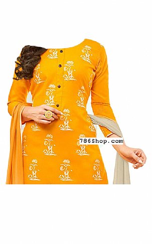  Mustard Georgette Suit | Pakistani Dresses in USA- Image 2